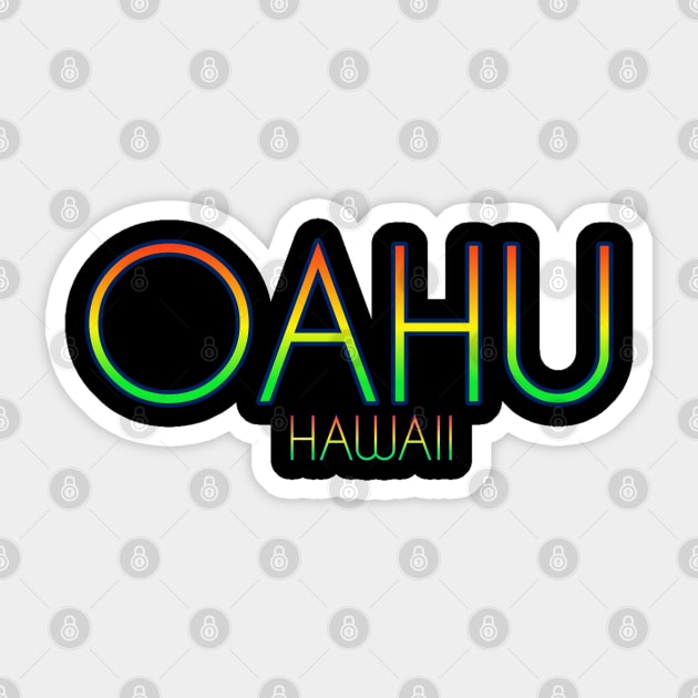 Oahu Hawaii t-shirt designs Sticker by Coreoceanart